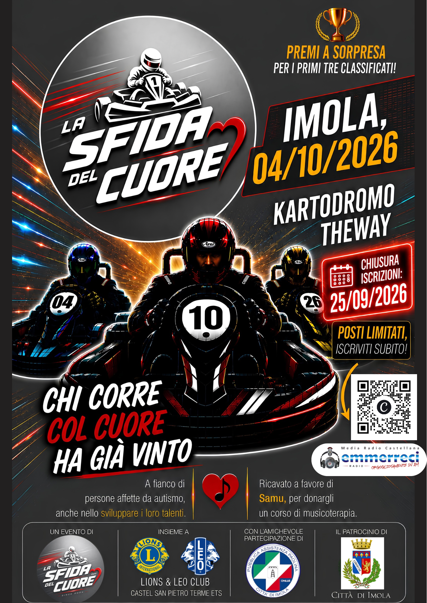 La sfida del cuore torna e lo fa a Imola